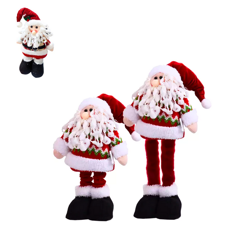 Enfeite Boneco Noel Perna Retrátil - 70 cm
