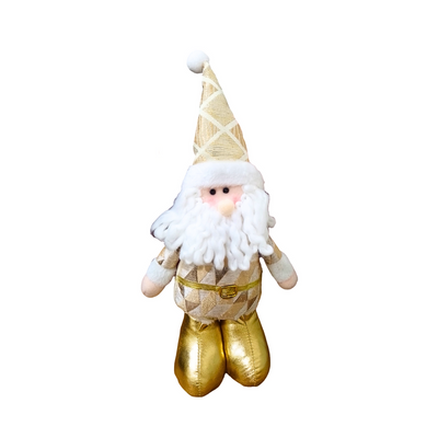 Enfeite Boneco Gnomo Dourado - 35 Cm