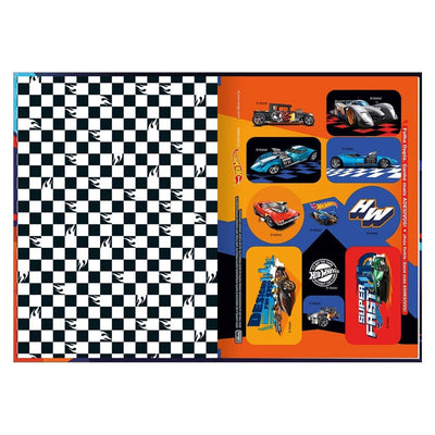 Caderno Brochura Costurado Pequeno 1/4 Hot Wheels 48 Folhas - Tilibra