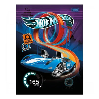 Caderno Tilibra Brochura Capa Dura Universitário Hot Wheels 48 Folhas.