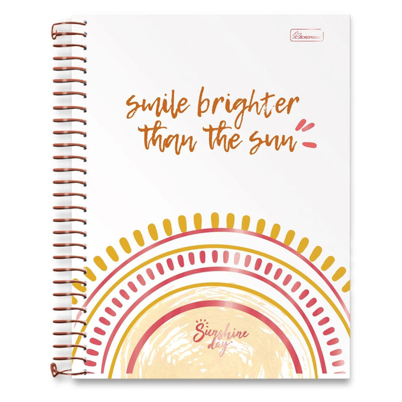 Caderno Cadersil universitário sunshine day espiral 160folhas