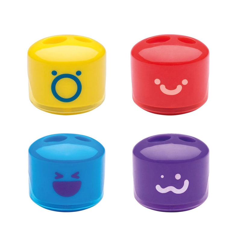 Apontador Escolar Duplo com Deposito Carinhas Joy - Leo&Leo