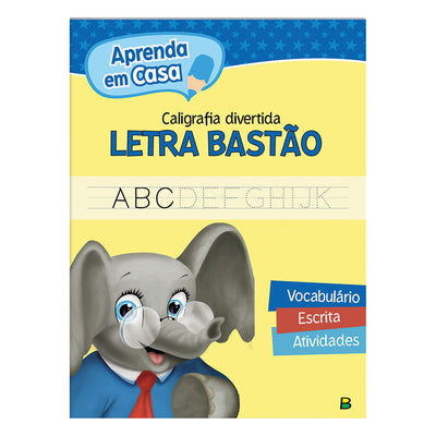 Livro Aprenda em Casa Caligrafia Divertida Letra Bastão