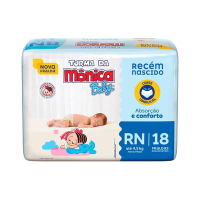 Turma da Mônica Baby Fralda Jumbinho Rn 18 Unidades