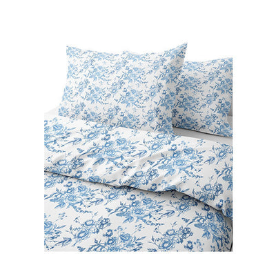 Jogo de Cama AZ Solteiro 100% Algodão 4 Peças Encanto Floral.