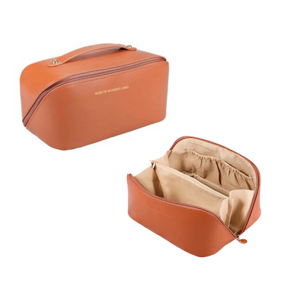 Necessaire Para Maquiagem Marrom 26x12x12 CM
