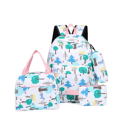 Kit Mochila Escolar Com Lancheira e Estojo Estampas Diversas