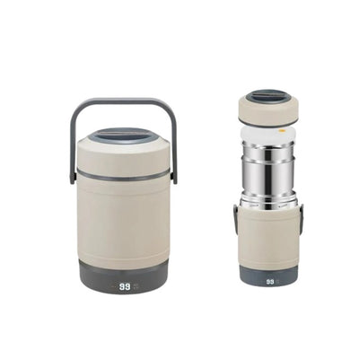 Marmita Térmica Para Lanche - Branca Com USB / 2 Litros