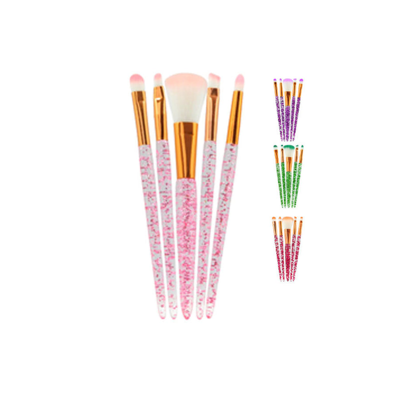 Conjunto Essencial de Pincéis para Maquiagem - 5 Peças