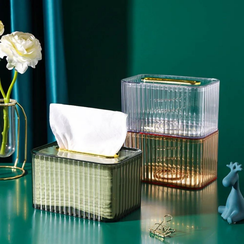 Caixa Porta Lenço em Acrílico Tissue Box 20 cmc