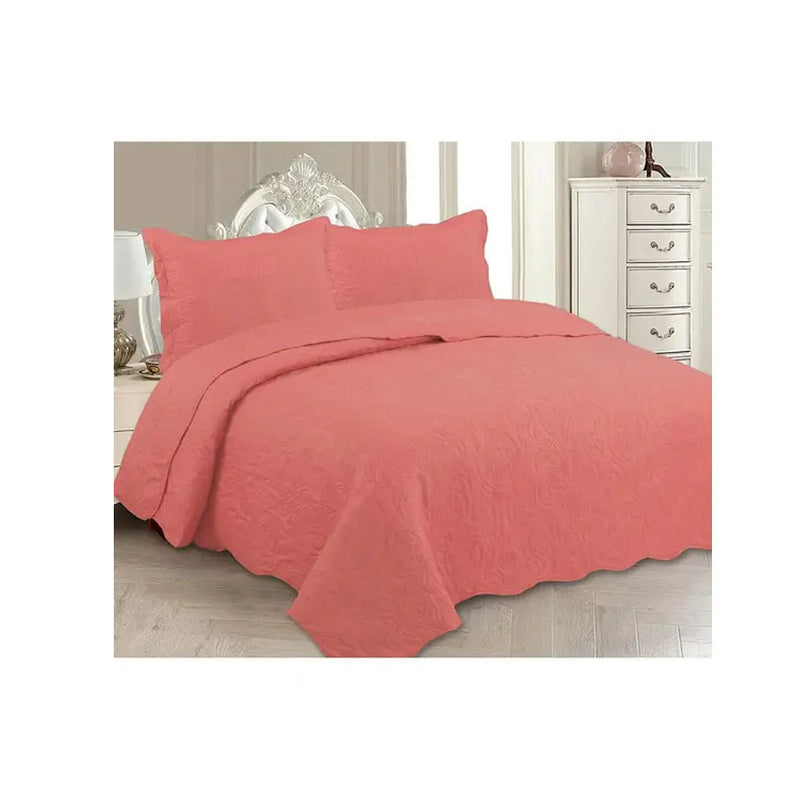 Cobre Leito AZ Queen 3 Peças Rosê 240x260cm