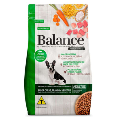 Ração Balance para Cães Adultos de Raças Pequenas Sabor Carne, Fígado e Vegetais 2,7kg