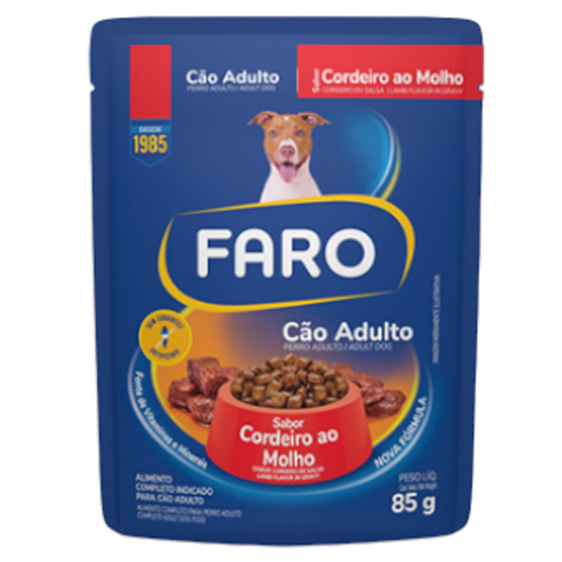 Sache Faro Cão Sabor Cordeiro ao Molho 85g.