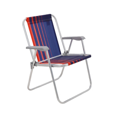 Cadeira de Praia Samoa Alta Azul e laranja - Tramontina