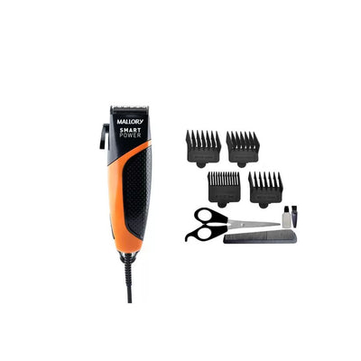Máquina De Cortar Cabelo Mallory 10w Smart Power Preto E Laranja