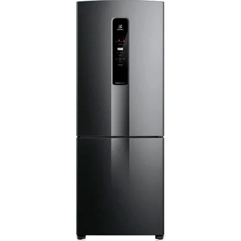 GELADEIRA ELECTROLUX FROST FREE INVERTER 490L COM AUTOSENSE INVERSE BLACK INOX LOOK (IB7B) 127 V