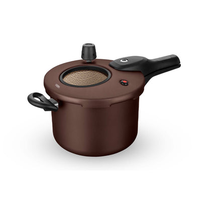 Panela de Pressão Fechamento Externo Superior 4,5 Litros Chocolate