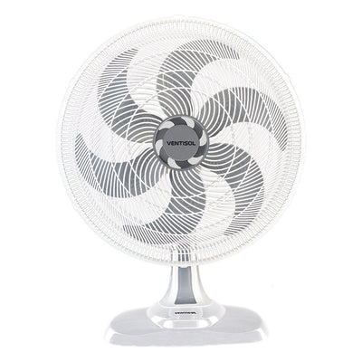 Ventilador de Mesa Branco Turbo 50cm 6 Pás Oscilante Ventisol