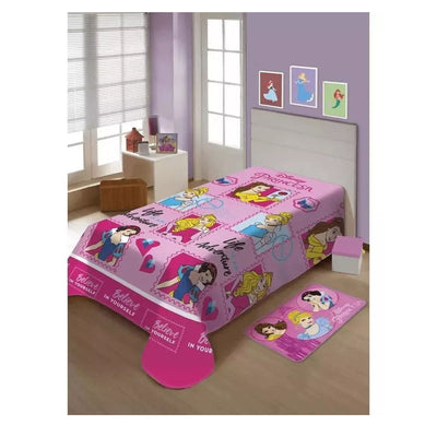 Manta Microfibra Infantil Disney Amigas Princesas 1,50X2M
