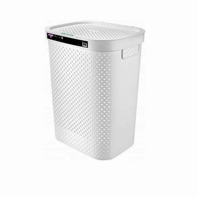 Cesto para Roupa de 58 Litros com Tampa Premium Linha Log -Ordene