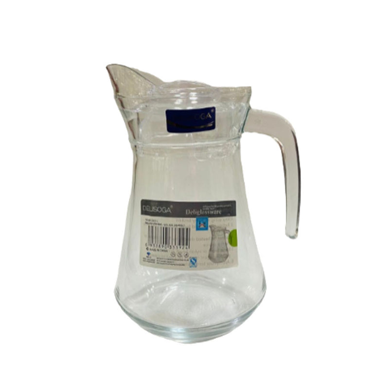 Jarra de Vidro Redonda com Tampa 1,6L