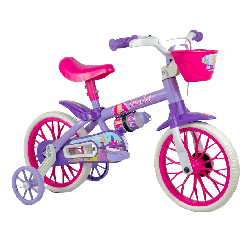 Bicicleta Infantil Aro 12 Charm com Cestinha Nathor