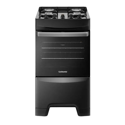 Fogão 4 Bocas Continental Preto Automático (FC4GP) Premium - Bivolt