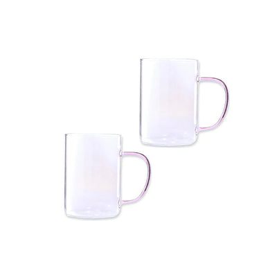 Conjunto 2 Canecas de Vidro Borossilicato com Alça Fun Âmbar 320ml - Wolff