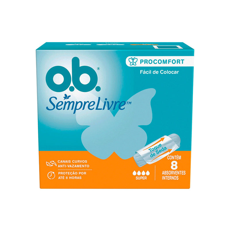 Absorvente Interno Médio Super O.B - 8 Unidades