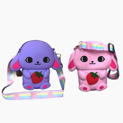 Bolsa De Ombro Pop Em Silicone Infantil Fofa