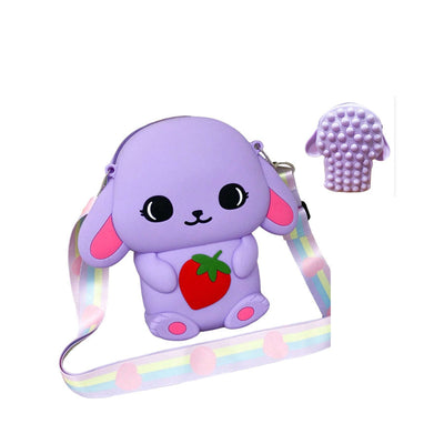Bolsa De Ombro Pop Em Silicone Infantil Fofa
