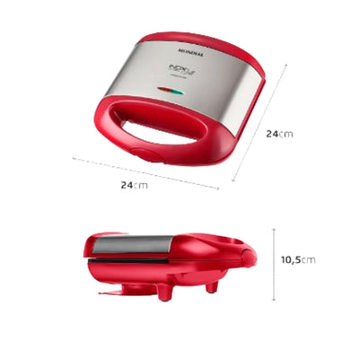 Sanduicheira Grill Premium Mondial Vermelho/Inox 800W 110V - S-19