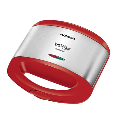 Sanduicheira Grill Premium Mondial Vermelho/Inox 800W 110V - S-19