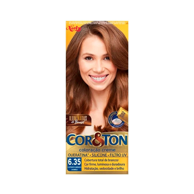 Tintura Creme Cor&Ton 6.35 Castanho Iluminado 50g