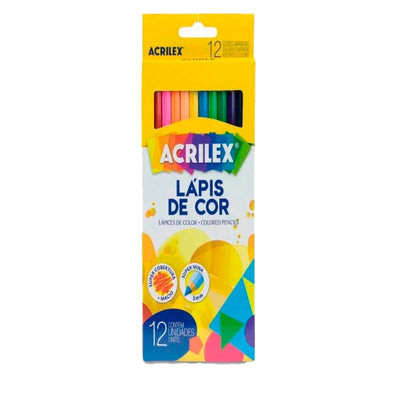 Lápis de Cor Acrilex - 12 Cores