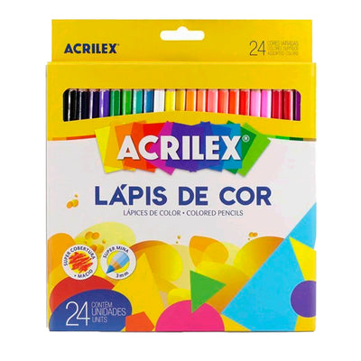 Lápis de Cor Acrilex - 24 Cores