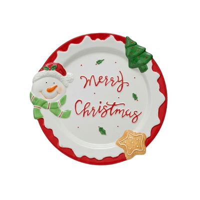 Prato Natalino Decorativo Merry Christmas - 28 cm