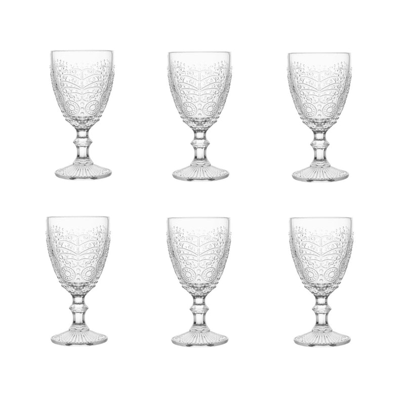 Jogo de Taças de Vidro para Vinho 6 Peças