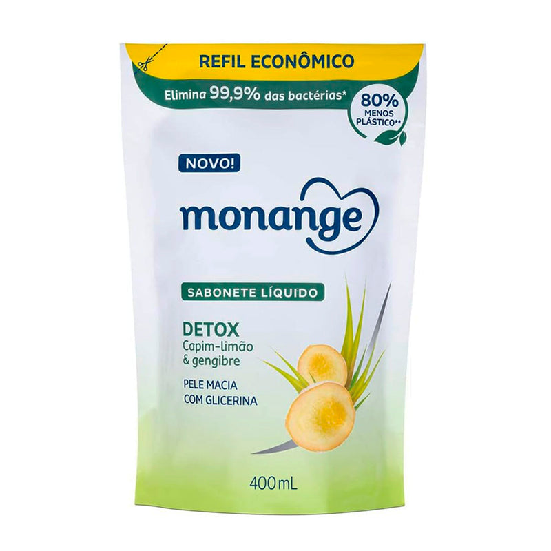 Refil Sabonete Líquido Monange Detox 400Ml