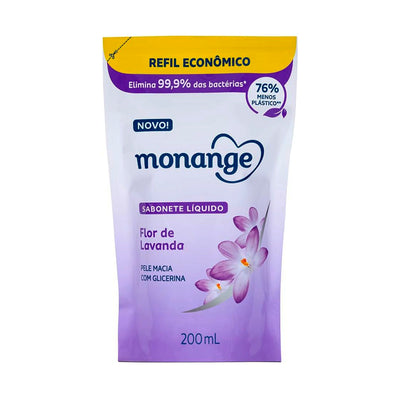 Refil Sabonete Líquido Monange Flor De Lavanda 200Ml