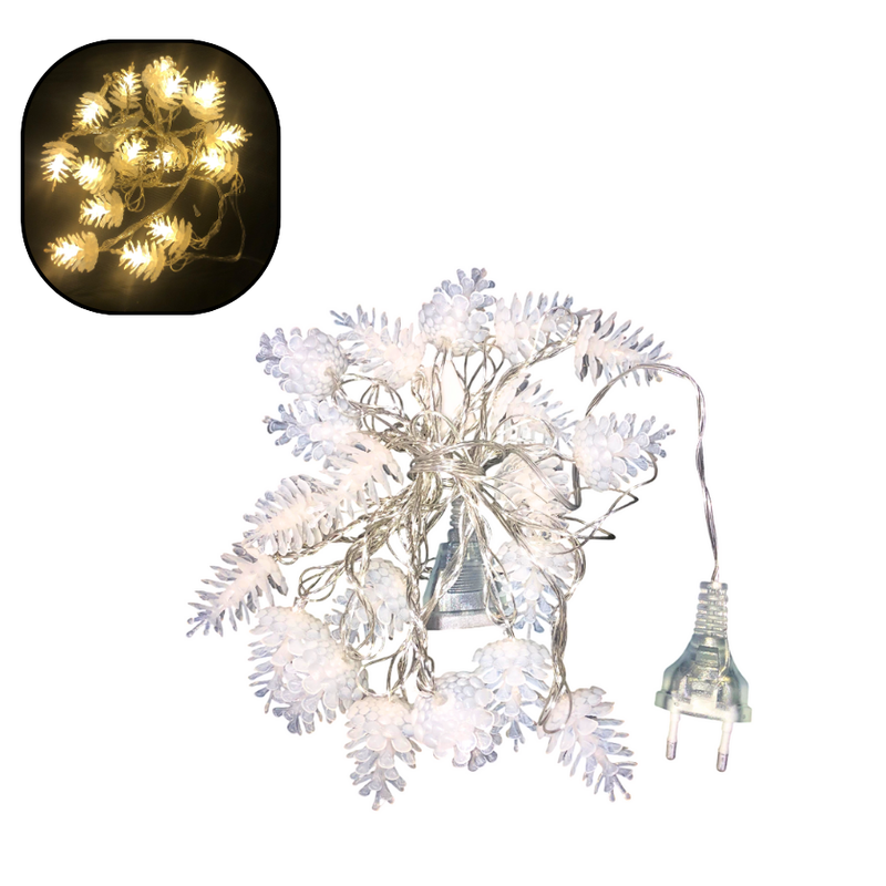 PISCA PISCA 20 LEDS AMARELA PINHAS BRANCAS 1128