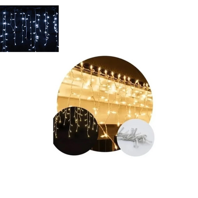 Pisca Pisca Cascata 140 Leds Brancos e Amarelo -5m