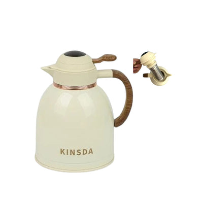 Garrafa Térmica com Infusor e Alça de Madeira 850ml
