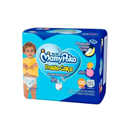 Fralda-Calça Infantil Mamypoko Super Proteção Jumbo Tamanho XXG Com 22 Unidades