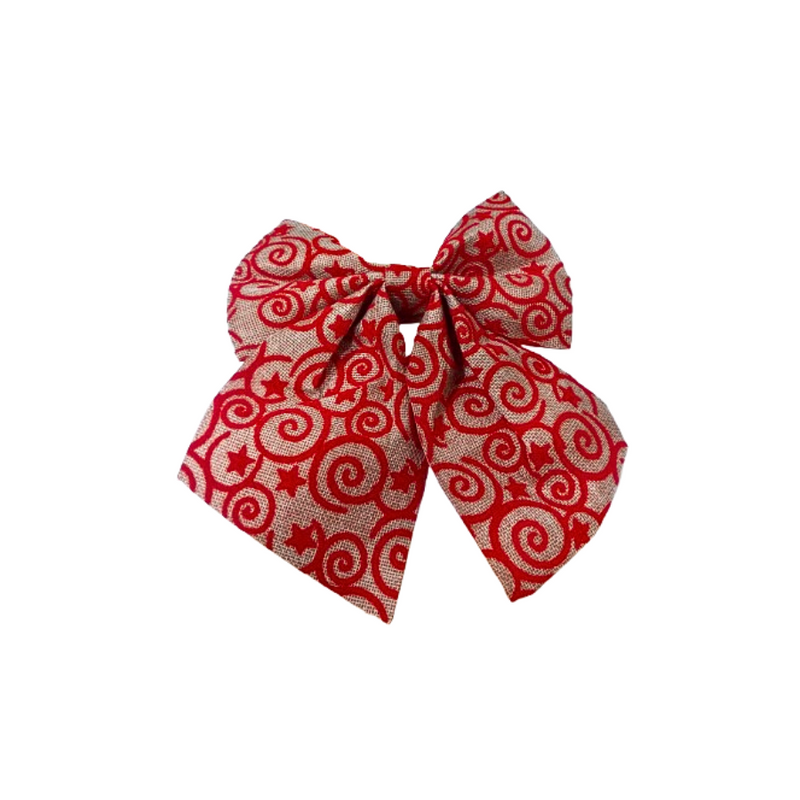 Laço Natalino Decor Vermelho e Dourado 405