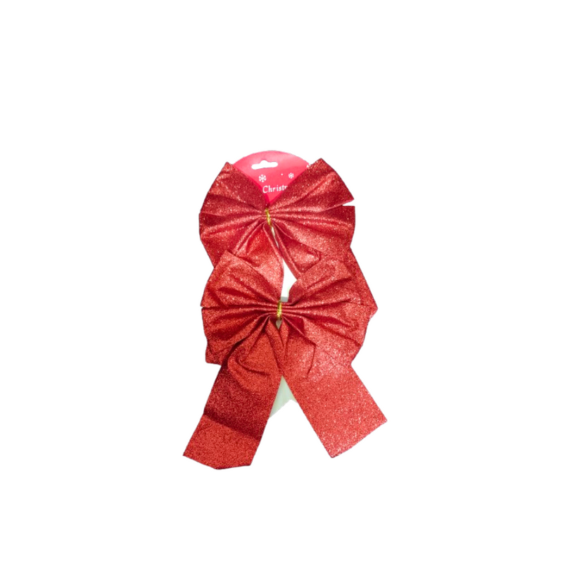 Laço Natalino Decor Vermelho 2 Unidades