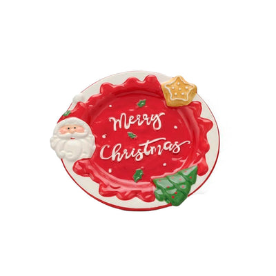 Prato Natalino Decorativo Merry Christmas - 22 cm