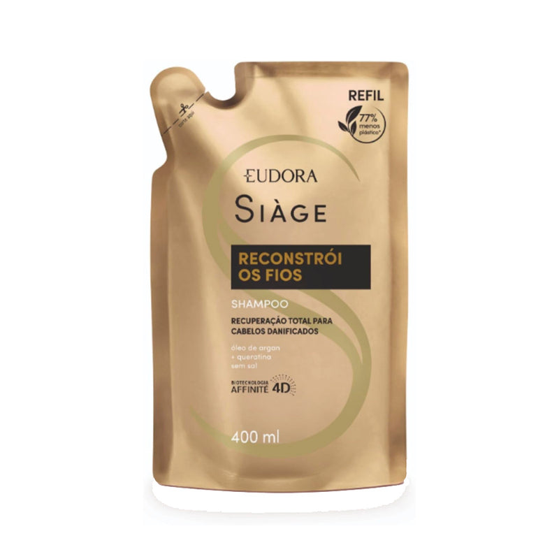 Eudora Siàge Refil Shampoo-Reconstrói os Fios 400ml