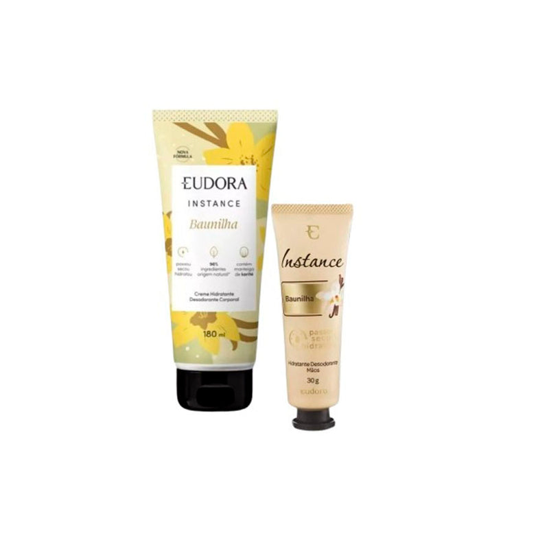 Kit Eudora Instance Baunilha 180ml + Creme de Mãos
