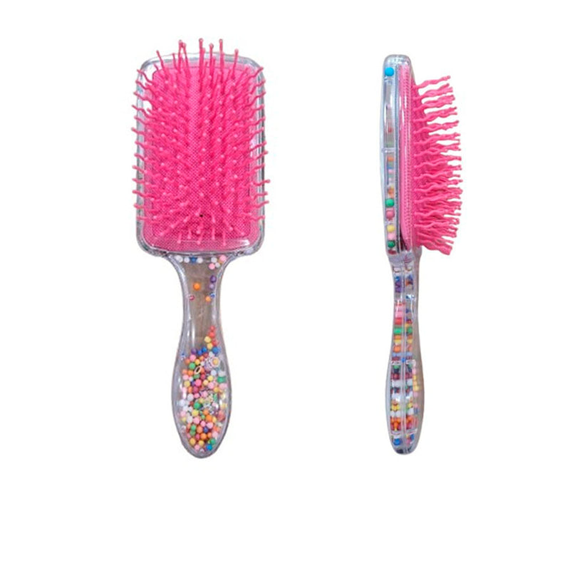 Escova de Cabelo Infantil com Bolinhas Coloridas - Princesa